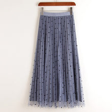 Load image into Gallery viewer, Surmiitro Polka Dot Reversible Velvet Midi Skirt Womens 2020 Autumn Winter Korean High Waist Long A-line Pleated Skirt Female