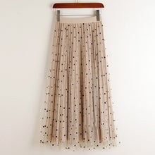 Load image into Gallery viewer, Surmiitro Polka Dot Reversible Velvet Midi Skirt Womens 2020 Autumn Winter Korean High Waist Long A-line Pleated Skirt Female
