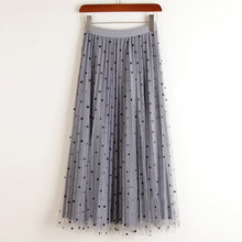 Load image into Gallery viewer, Surmiitro Polka Dot Reversible Velvet Midi Skirt Womens 2020 Autumn Winter Korean High Waist Long A-line Pleated Skirt Female