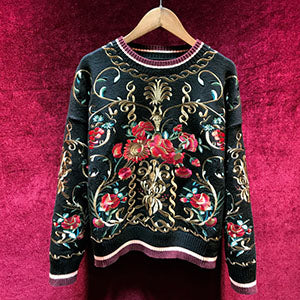 Svoryxiu High Quality Wool Blend Pullover Sweater Women's luxury Floral Embroidery Autumn Winter Runway Thick Knitting Jumper