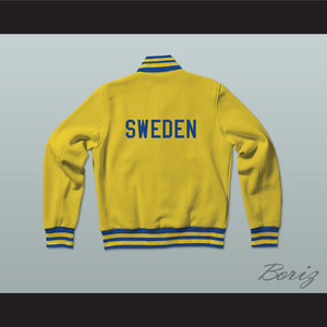 Sweden Varsity Letterman Jacket-Style Sweatshirt