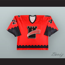 Load image into Gallery viewer, Sylvain Plamondon 24 Quebec Remparts Red Hockey Jersey