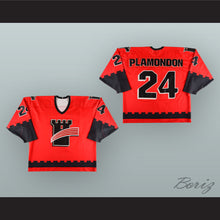 Load image into Gallery viewer, Sylvain Plamondon 24 Quebec Remparts Red Hockey Jersey