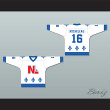 Load image into Gallery viewer, Sylvain Rocheleau 16 Le National de Québec White Hockey Jersey- Lance et compte (He Shoots, He Scores)