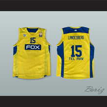 Load image into Gallery viewer, Sylven Landesberg 15 Maccabi Tel Aviv Israel BC Yellow Basketball Jersey