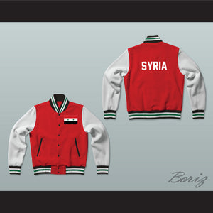 Syria Varsity Letterman Jacket-Style Sweatshirt