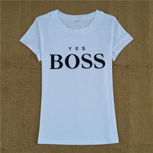 Load image into Gallery viewer, T Shirt Women 2019 New Summer Fashion Boss Letter Printed Round Neck Fashion Tee Shirts Short Sleeve Cotton T Shirt for Women