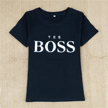 Load image into Gallery viewer, T Shirt Women 2019 New Summer Fashion Boss Letter Printed Round Neck Fashion Tee Shirts Short Sleeve Cotton T Shirt for Women