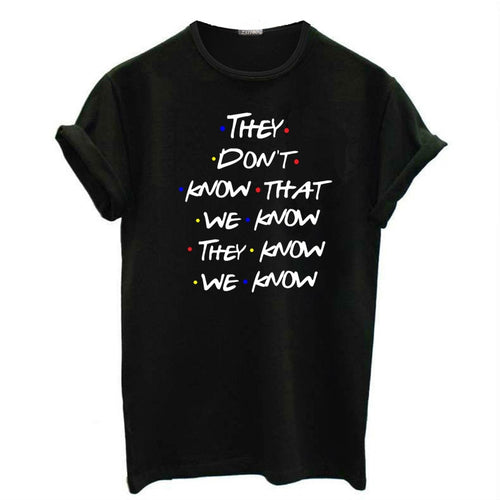 T shirt women 2020 vintage know friends new letter printing short-sleeved women's T-shirt loose bottoming tshirt vestidos TXWC19