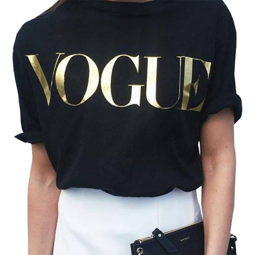 T shirt women tshirt 2020 new vintage vogue letter print women short sleeve summer style T-shirt female vestidos ropa mujer T012