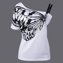 Load image into Gallery viewer, T shirt women tshirt new arrival fashion animal Print T-Shirt Off Shoulder Strapless summer style cheap vestidos ropa mujer T024