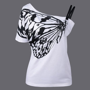T shirt women tshirt new arrival fashion animal Print T-Shirt Off Shoulder Strapless summer style cheap vestidos ropa mujer T024