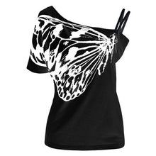 Load image into Gallery viewer, T shirt women tshirt new arrival fashion animal Print T-Shirt Off Shoulder Strapless summer style cheap vestidos ropa mujer T024