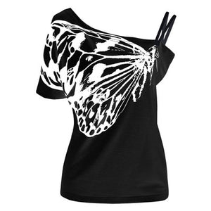 T shirt women tshirt new arrival fashion animal Print T-Shirt Off Shoulder Strapless summer style cheap vestidos ropa mujer T024
