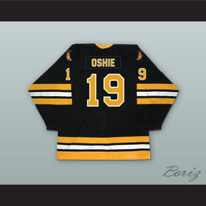 T.J. Oshie 19 Warroad Warriors High School Black Hockey Jersey 2