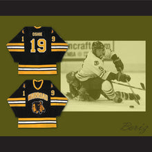 Load image into Gallery viewer, T.J. Oshie 19 Warroad Warriors High School Black Hockey Jersey 2