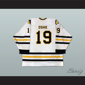 T.J. Oshie 19 Warroad Warriors High School White Hockey Jersey 2