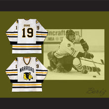 Load image into Gallery viewer, T.J. Oshie 19 Warroad Warriors High School White Hockey Jersey 2