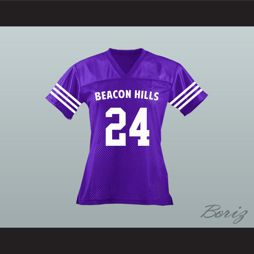 Stiles Stilinski 24 Beacon Hills Cyclones Purple Lacrosse Jersey Teen Wolf