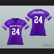 Load image into Gallery viewer, Stiles Stilinski 24 Beacon Hills Cyclones Purple Lacrosse Jersey Teen Wolf