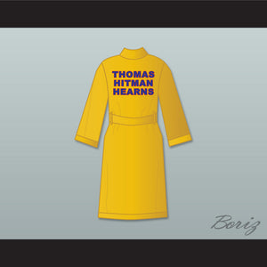 Thomas 'Hitman' Hearns Gold Satin Full Boxing Robe