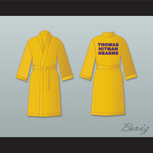 Load image into Gallery viewer, Thomas &#39;Hitman&#39; Hearns Gold Satin Full Boxing Robe