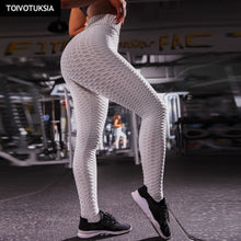 Load image into Gallery viewer, TOIVOTUKSIA  New Style Scrunch Butt High Waist Elastic Vertical Velvet Womens Sports Leggings