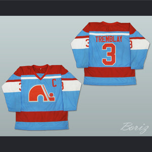 Jean-Claude Tremblay 3 Quebec Nordiques Hockey Jersey