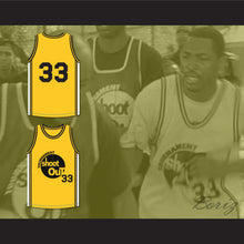 Load image into Gallery viewer, Yellow Tournament Shoot Out Basketball Jersey Above The Rim