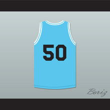 Load image into Gallery viewer, Light Blue Tournament Shoot Out Basketball Jersey Above The Rim