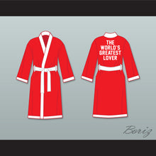 Load image into Gallery viewer, The World&#39;s Greatest Lover Red Satin Full Boxing Robe