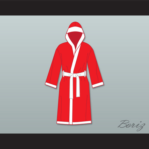 The World's Greatest Lover Red Satin Full Boxing Robe with Hood