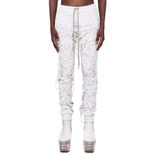 Load image into Gallery viewer, TWOTWINSTYLE Patchwork Bandage Women&#39;s Trouser High Waist Casual Slim Pants For Female Summer 2020 Streetwear Fashion Tide