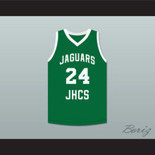 Load image into Gallery viewer, Tacko Fall 24 Jamie&#39;s House Charter School Jaguars Green Basketball Jersey 2