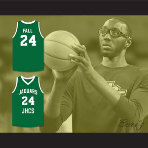 Tacko Fall 24 Jamie's House Charter School Jaguars Green Basketball Jersey 2