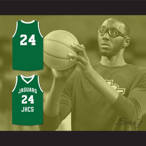 Tacko Fall 24 Jamie's House Charter School Jaguars Green Basketball Jersey