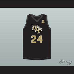 Tacko Fall 24 UCF Knights Black Basketball Jersey with Patch