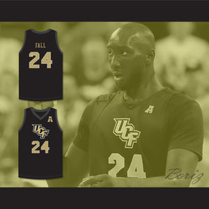 Tacko Fall 24 UCF Knights Black Basketball Jersey with Patch