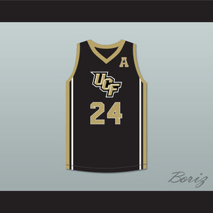 Tacko Fall 24 UCF Knights Black Basketball Jersey with Patch 2