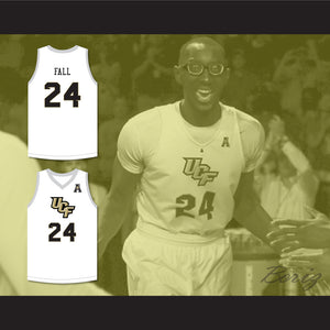 Tacko Fall 24 UCF Knights White Basketball Jersey with Patch