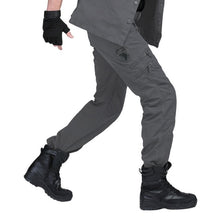 Load image into Gallery viewer, Tactical Pants Army Male Camo Jogger Plus Size Cotton Trousers Many Pocket Zip Military Style Camouflage Black Men's Cargo Pants