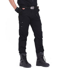Load image into Gallery viewer, Tactical Pants Army Male Camo Jogger Plus Size Cotton Trousers Many Pocket Zip Military Style Camouflage Black Men's Cargo Pants