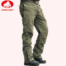 Load image into Gallery viewer, Tactical Pants Army Male Camo Jogger Plus Size Cotton Trousers Many Pocket Zip Military Style Camouflage Black Men&#39;s Cargo Pants