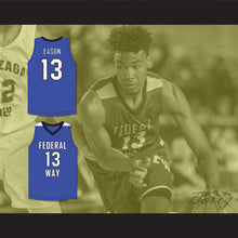 Load image into Gallery viewer, Tari Eason 13 Federal Way High School Eagles Blue Basketball Jersey 2