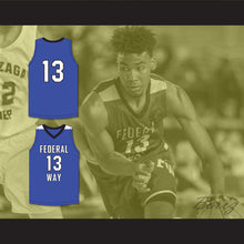 Load image into Gallery viewer, Tari Eason 13 Federal Way High School Eagles Blue Basketball Jersey 1