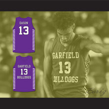 Load image into Gallery viewer, Tari Eason 13 Garfield High School Bulldogs Purple Basketball Jersey 2