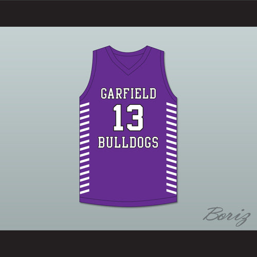 Tari Eason 13 Garfield High School Bulldogs Purple Basketball Jersey 1