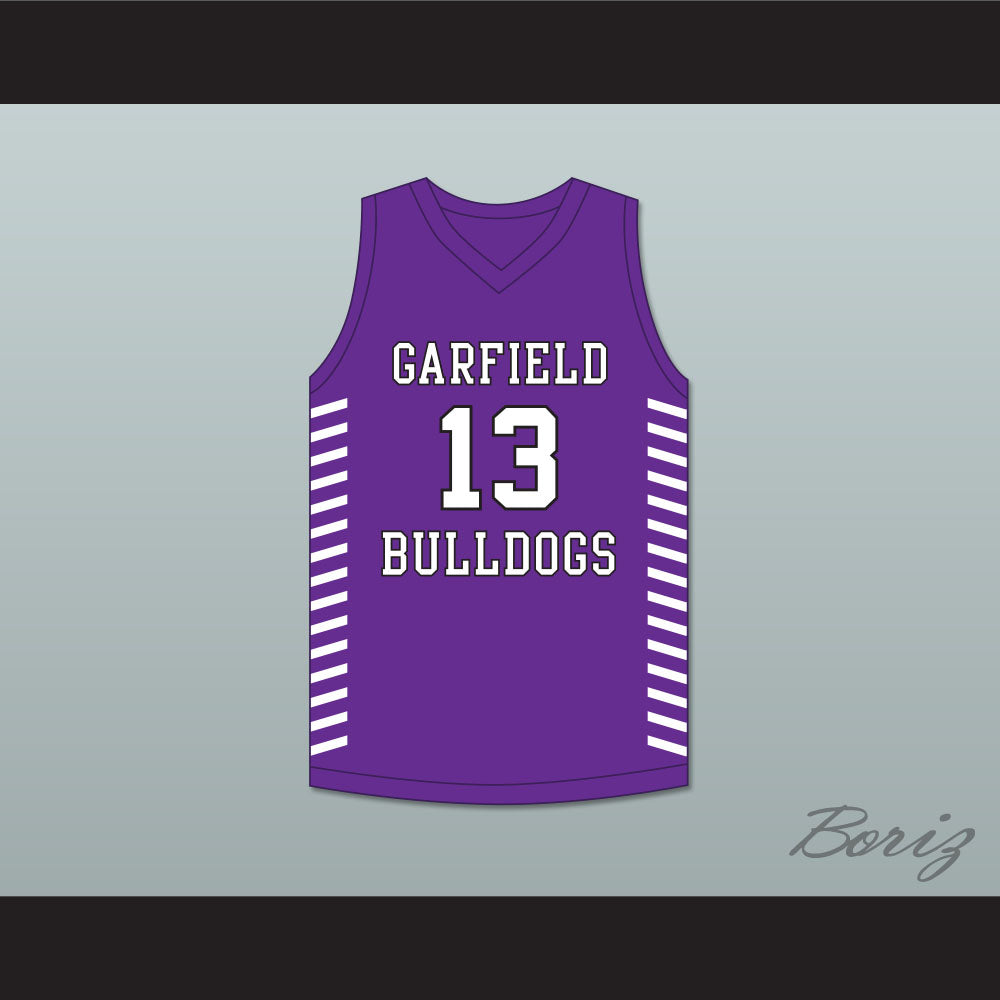 Tari Eason 13 Garfield High School Bulldogs Purple Basketball Jersey 1