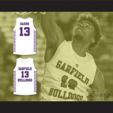 Load image into Gallery viewer, Tari Eason 13 Garfield High School Bulldogs White Basketball Jersey 2