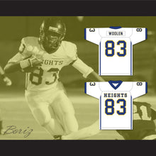Load image into Gallery viewer, Tariq Woolen 83 Arlington Heights High School Yellow Jackets White Football Jersey 2